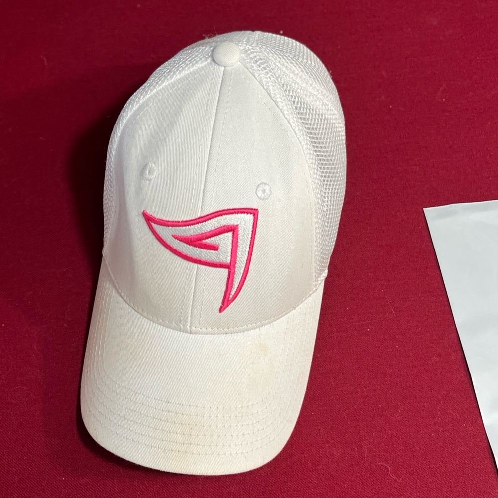 GOLF HAT pink Golf Flag Outdoor Cap Pink/White Q3 Tech Adjustable Hat Adjustable - Picture 3 of 8